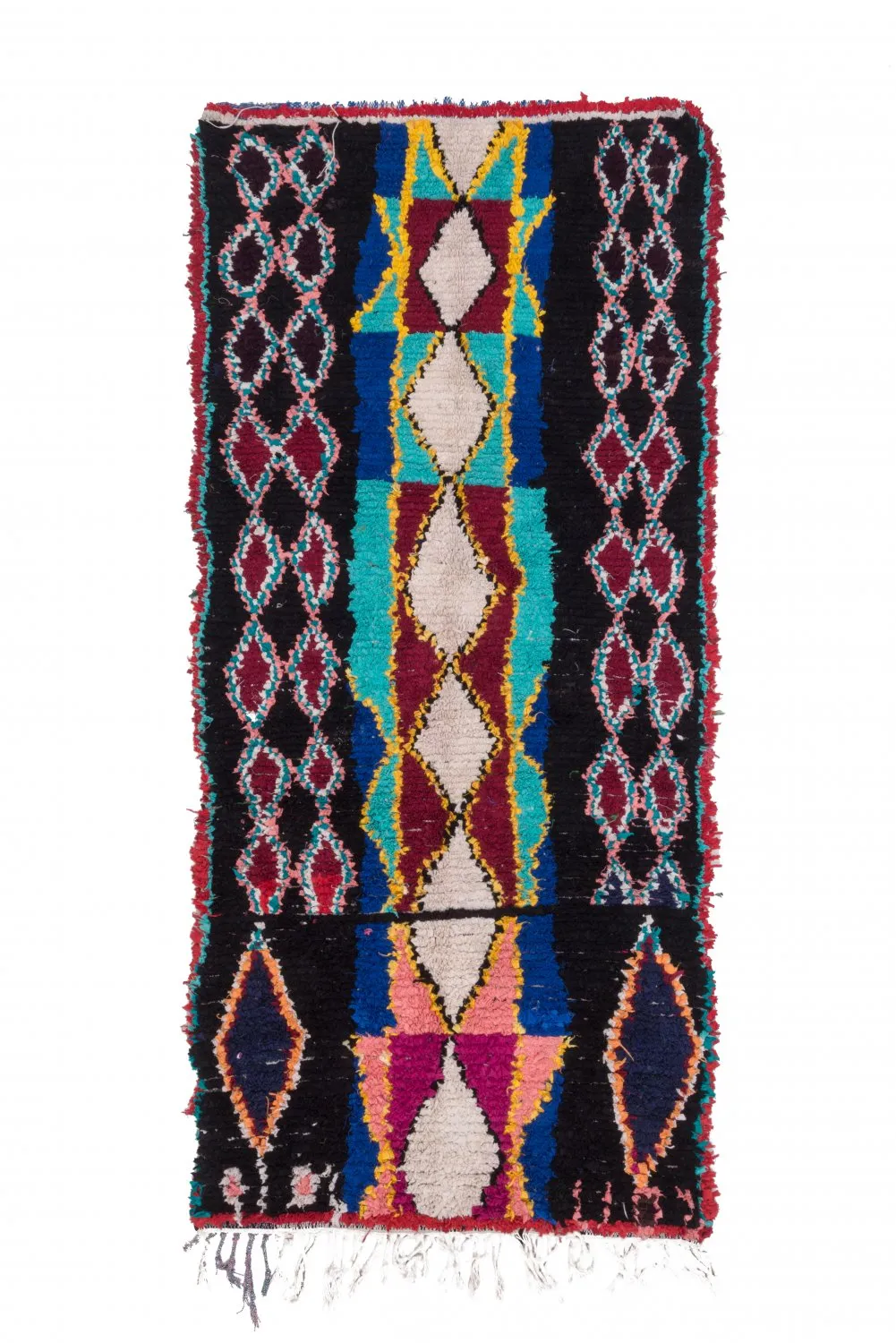 Alfombra Marroquí Bereber Boucherouite 250 x 110 cm
