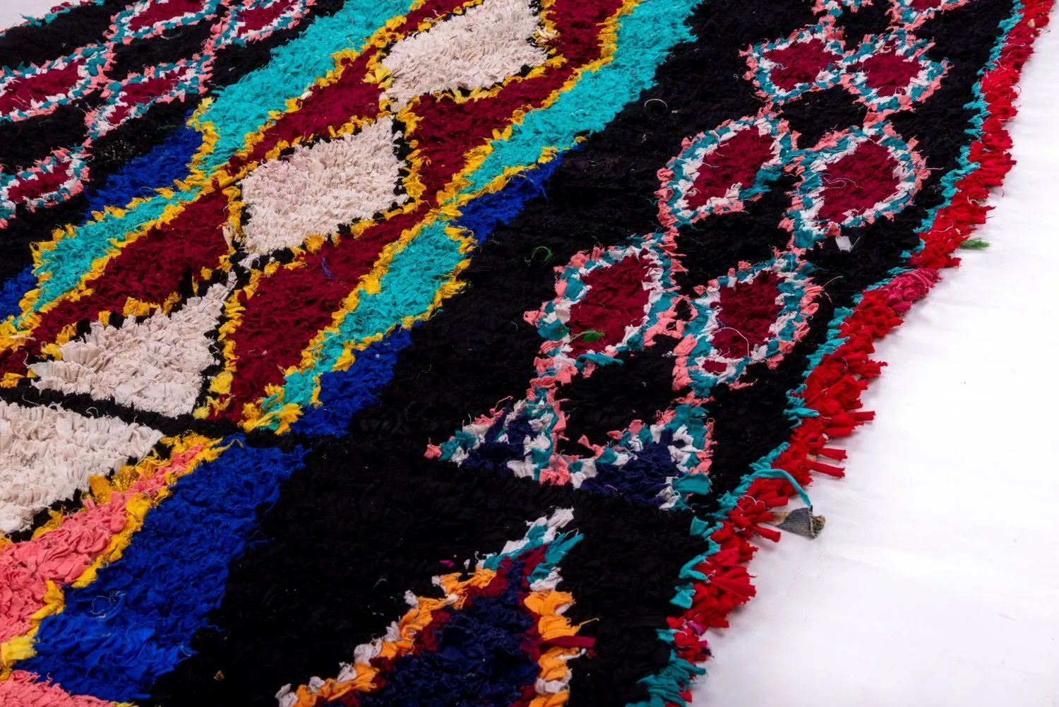 Alfombra Marroquí Bereber Boucherouite 250 x 110 cm