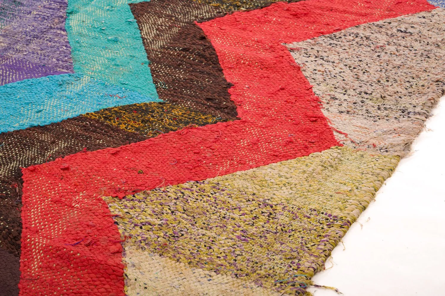 Alfombra Marroquí Bereber Boucherouite 135 x 265 cm