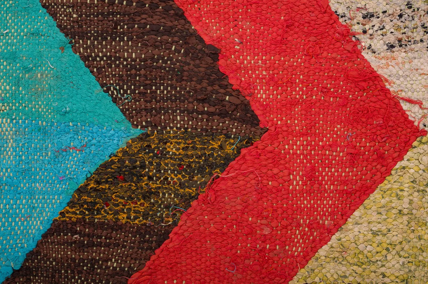Alfombra Marroquí Bereber Boucherouite 135 x 265 cm