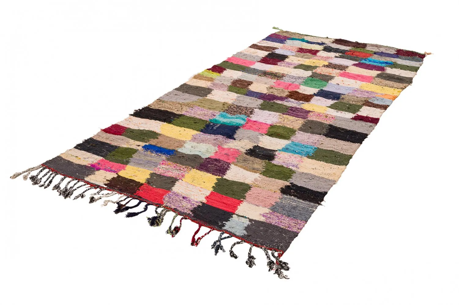 Alfombra Marroquí Bereber Boucherouite 135 x 275 cm