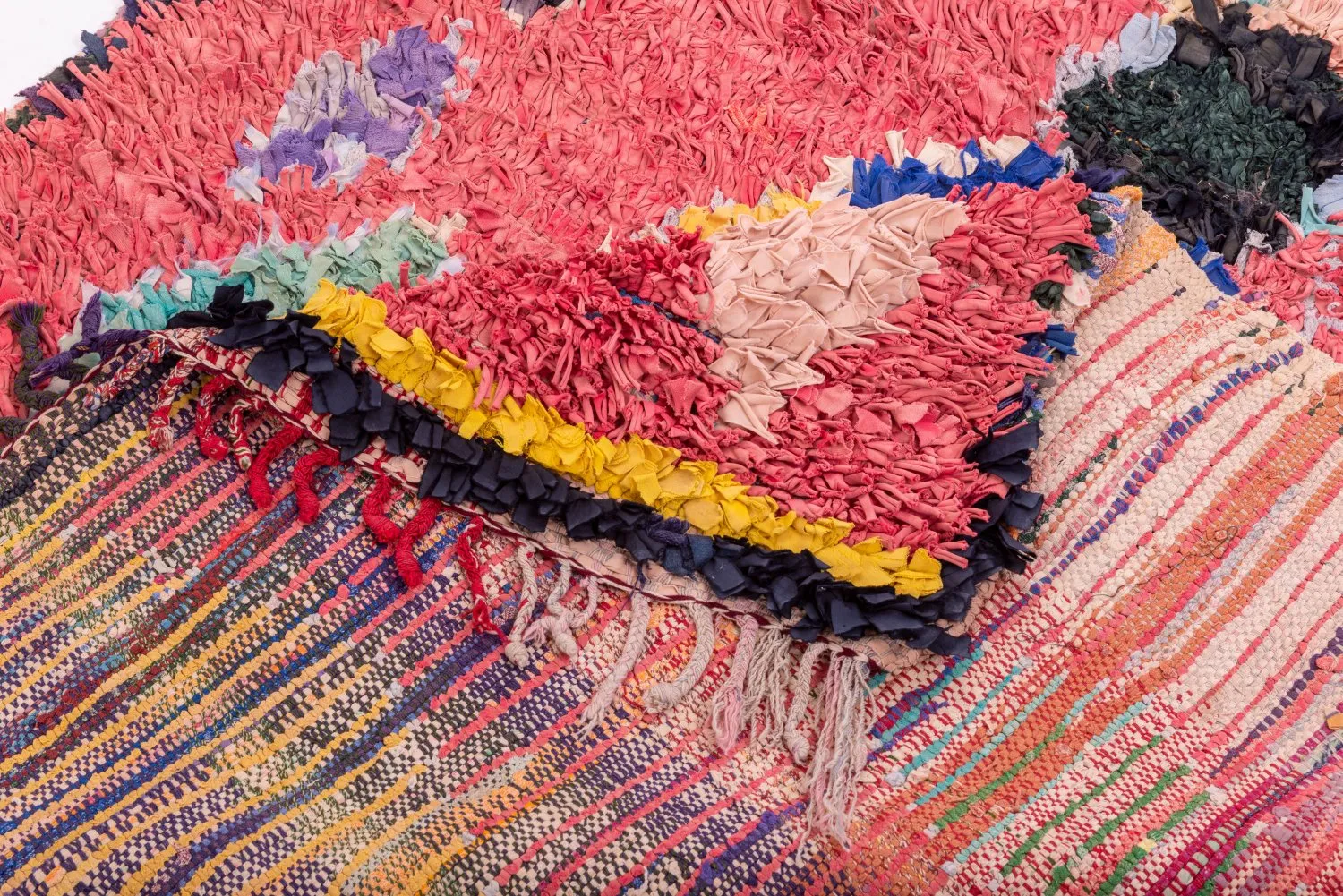 Alfombra Marroquí Bereber Boucherouite 325 x 130 cm