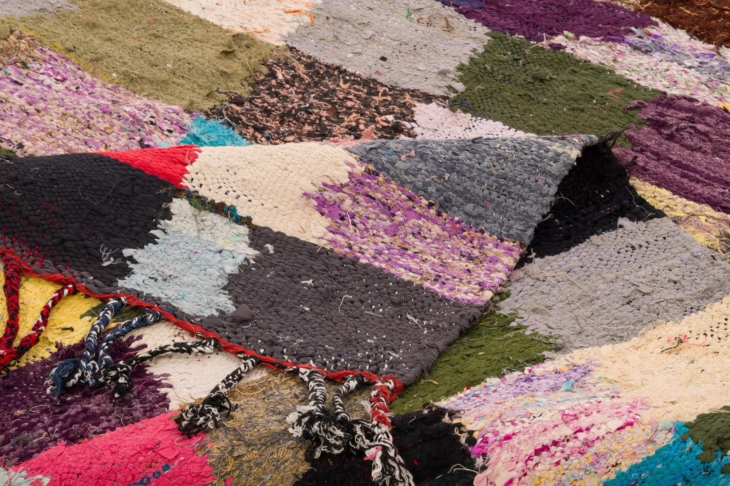 Alfombra Marroquí Bereber Boucherouite 135 x 275 cm