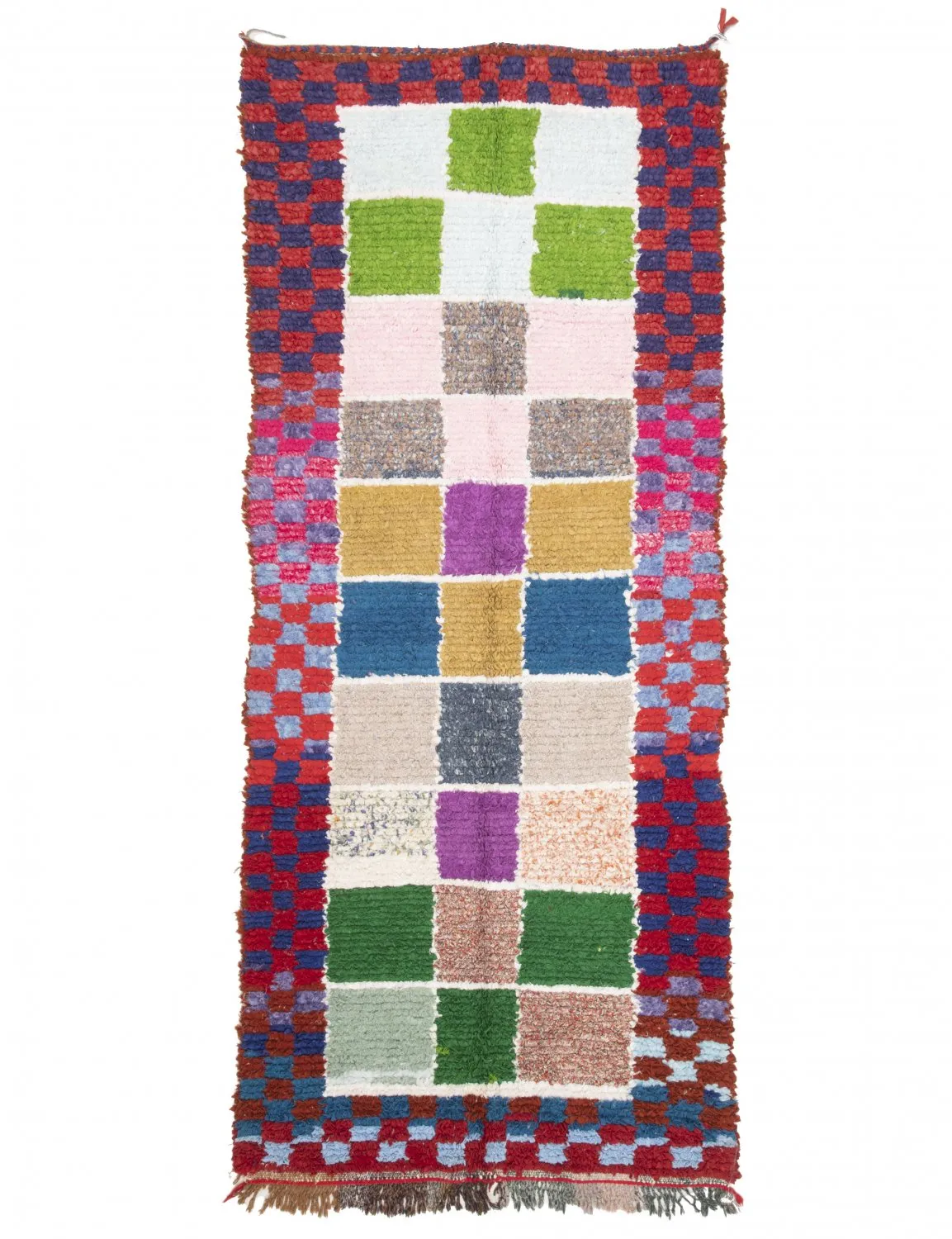 Alfombra Marroquí Bereber Boucherouite 280 x 115 cm