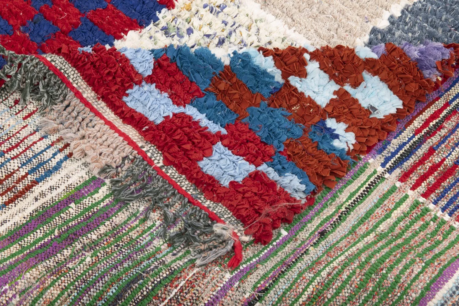Alfombra Marroquí Bereber Boucherouite 280 x 115 cm