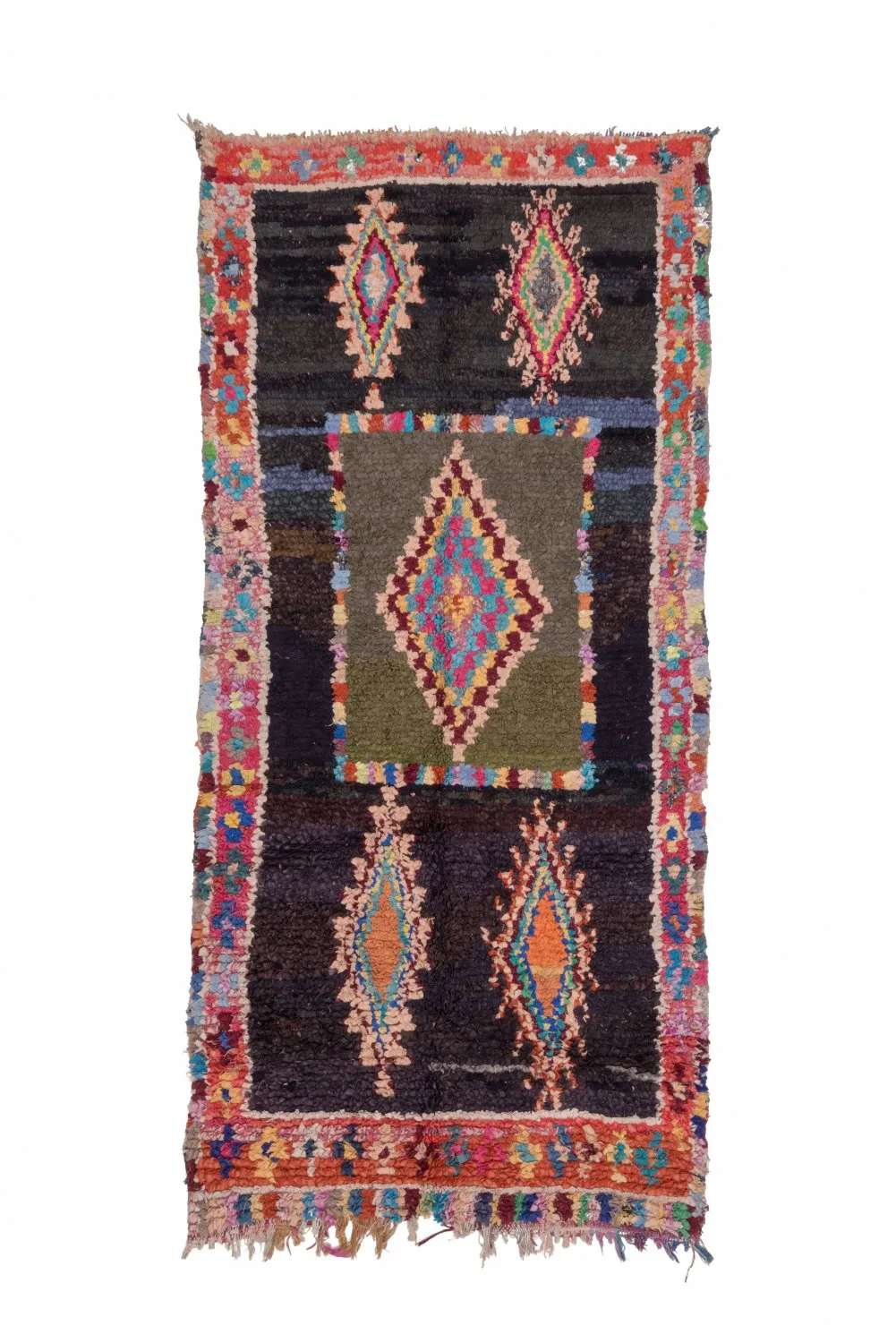 Alfombra Marroquí Bereber Boucherouite 280 x 130 cm