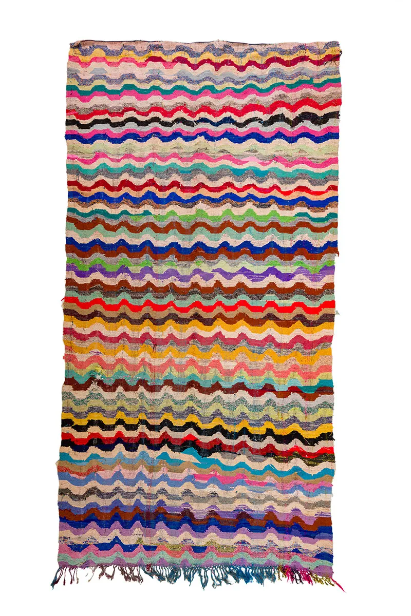 Alfombra Marroquí Bereber Boucherouite 165 x 335 cm