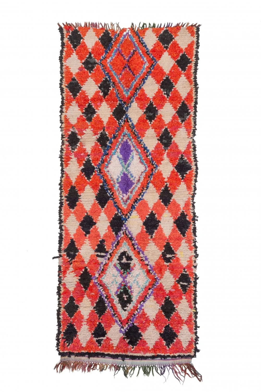 Alfombra Marroquí Bereber Boucherouite 255 x 105 cm