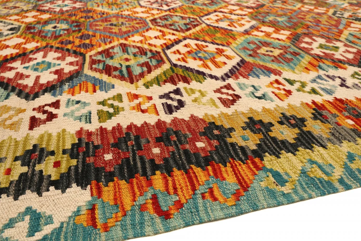 Alfombra kilim oriental 194 x 145 cm