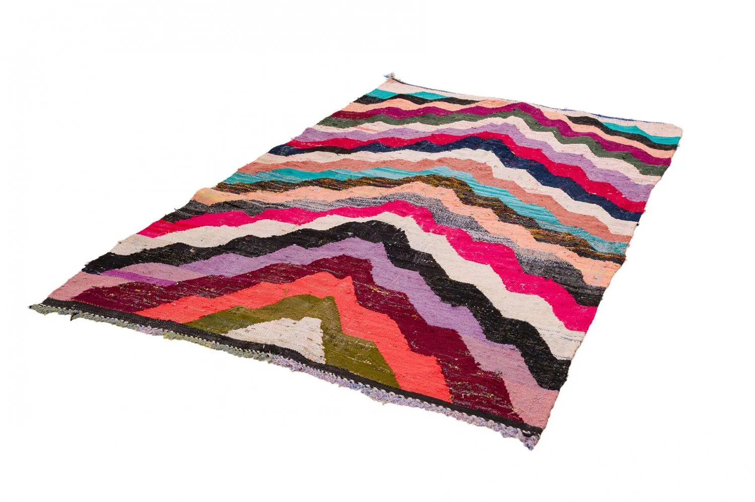 Alfombra Marroquí Bereber Boucherouite 145 x 235 cm