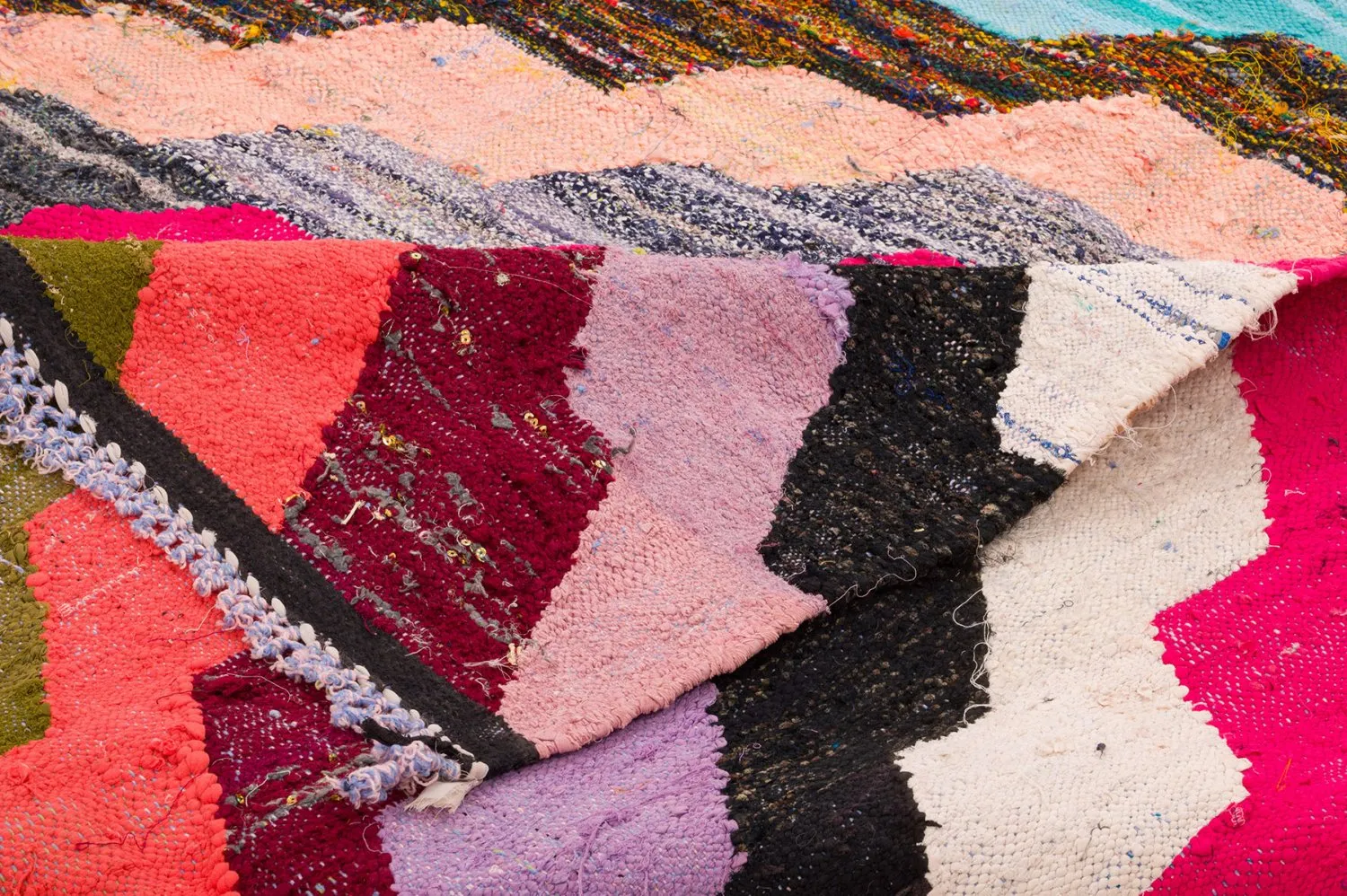 Alfombra Marroquí Bereber Boucherouite 145 x 235 cm
