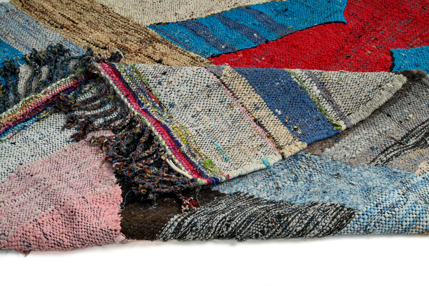 Alfombra Marroquí Bereber Boucherouite 140 x 255 cm