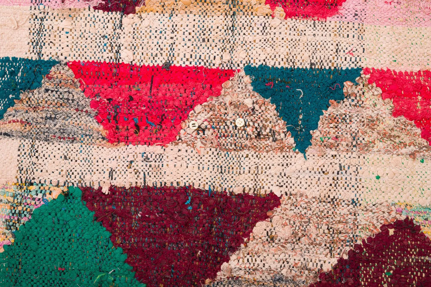 Alfombra Marroquí Bereber Boucherouite 145 x 330 cm