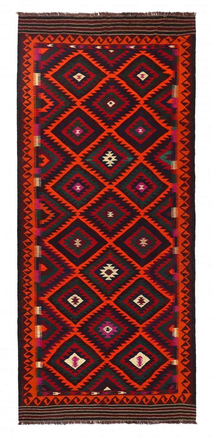 Alfombra kilim oriental 379 x 173 cm