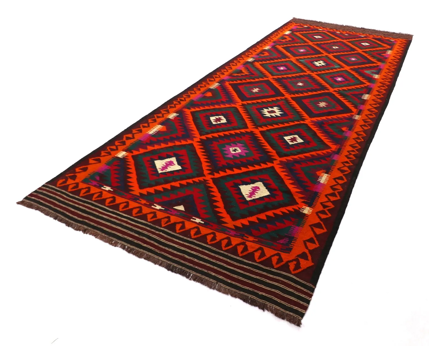 Alfombra kilim oriental 379 x 173 cm