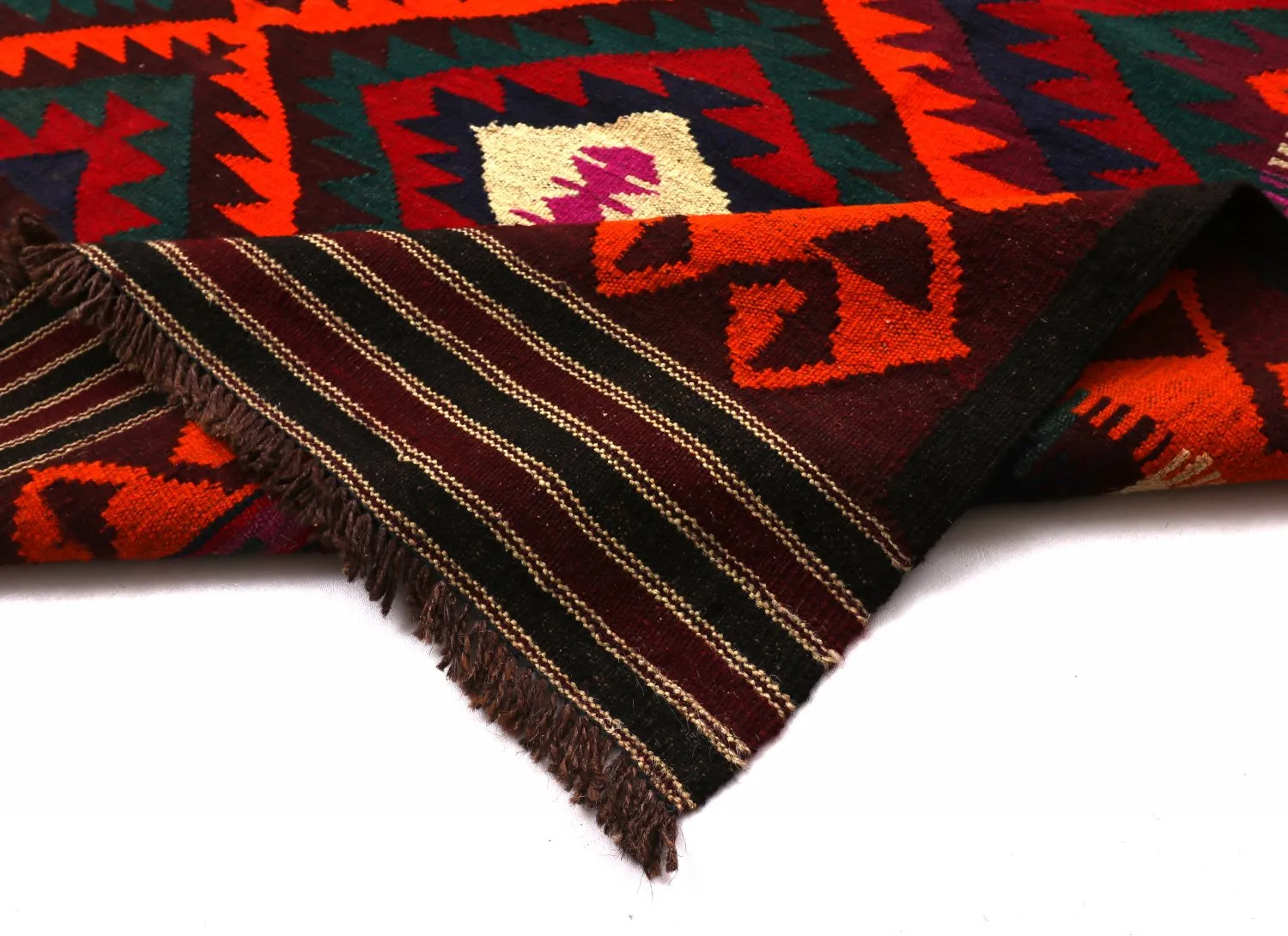 Alfombra kilim oriental 379 x 173 cm