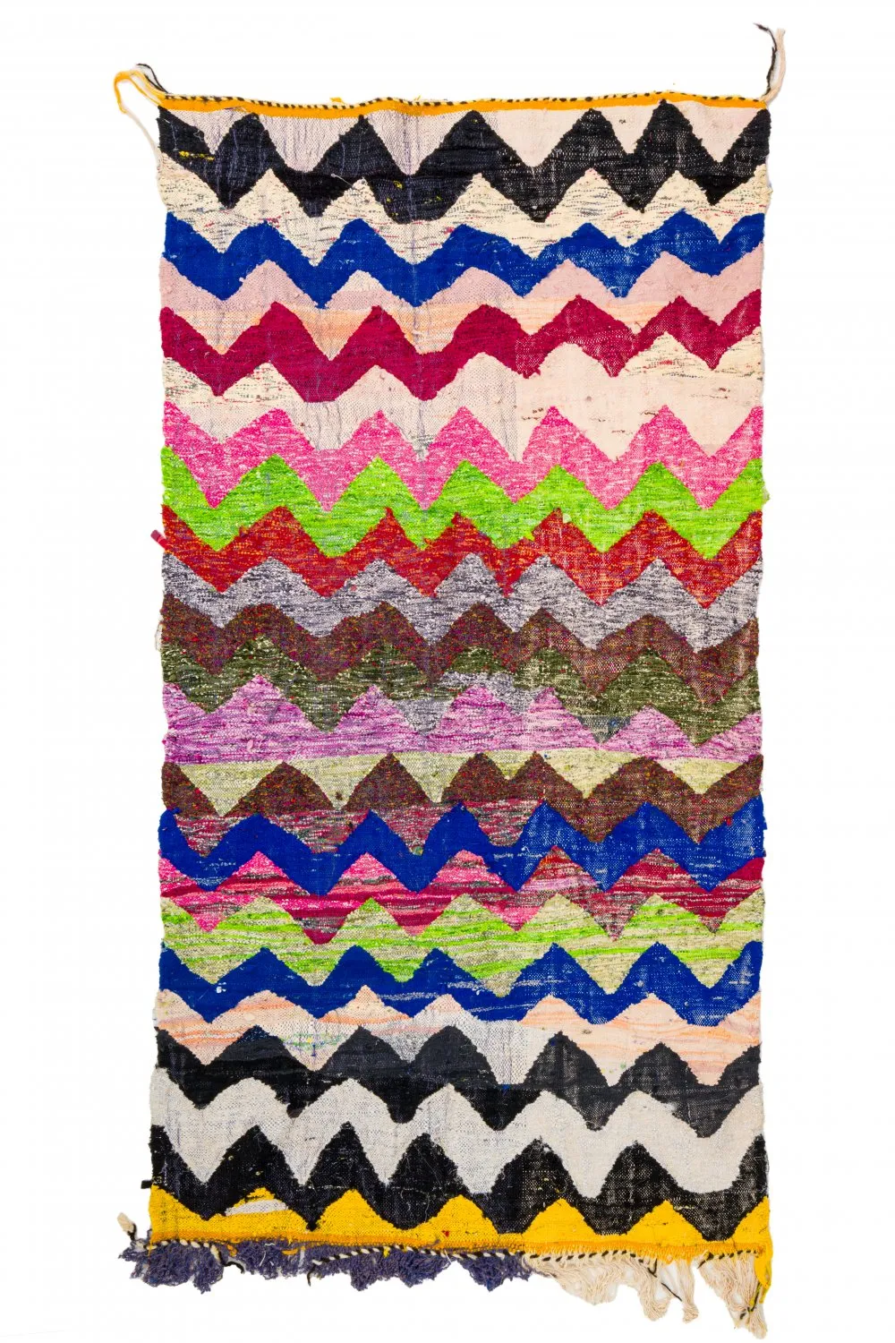 Alfombra Marroquí Bereber Boucherouite 125 x 245 cm