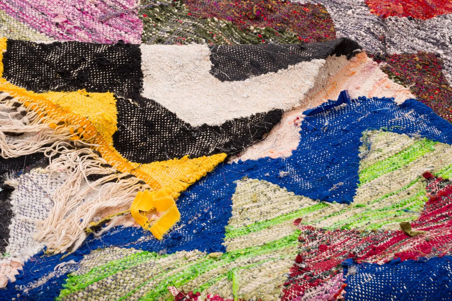 Alfombra Marroquí Bereber Boucherouite 125 x 245 cm