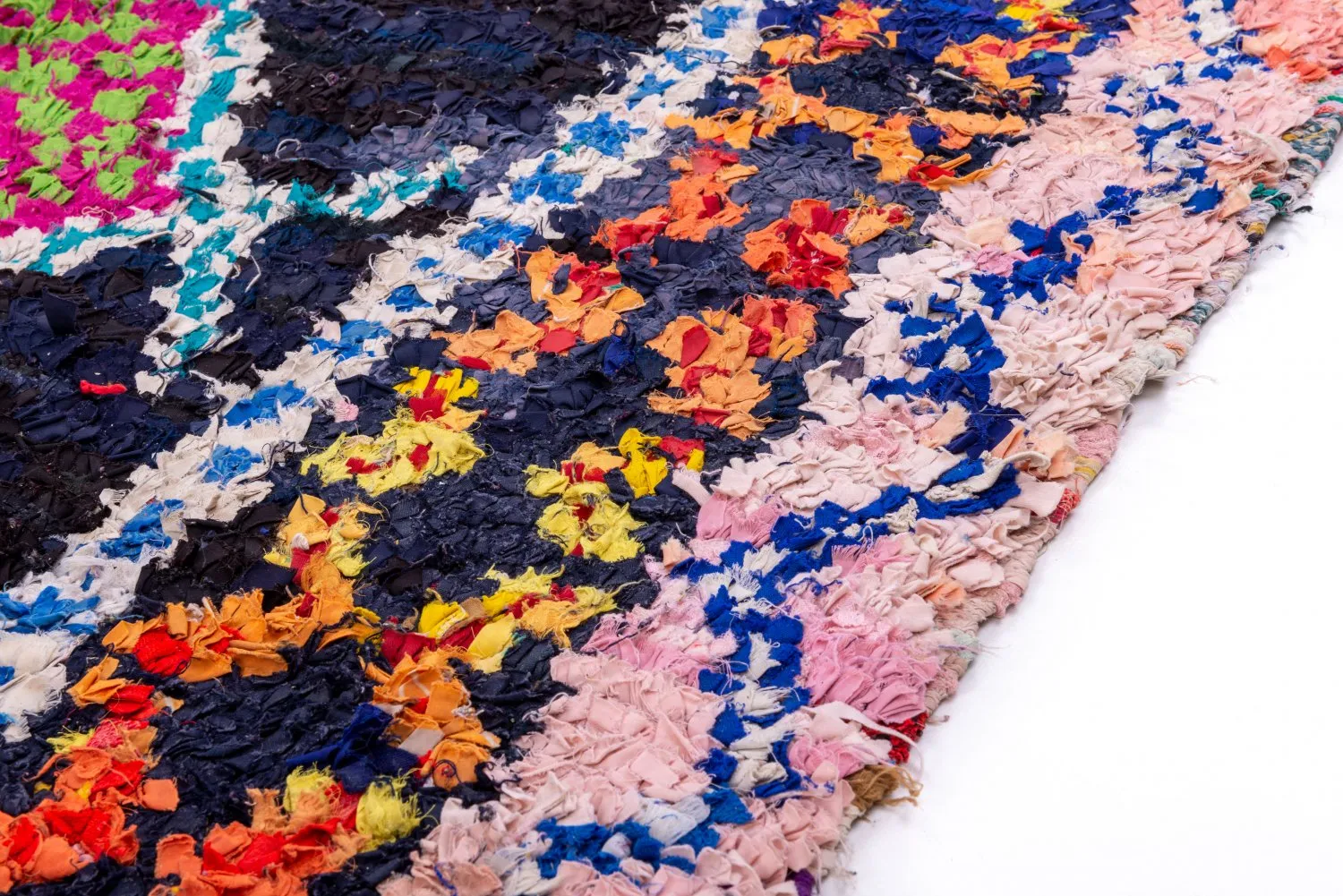 Alfombra Marroquí Bereber Boucherouite 200 x 145 cm