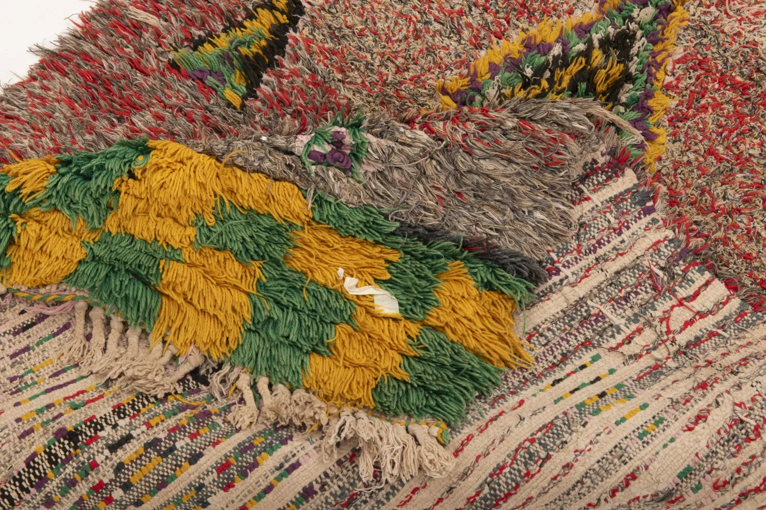 Alfombra Marroquí Bereber Boucherouite 230 x 80 cm