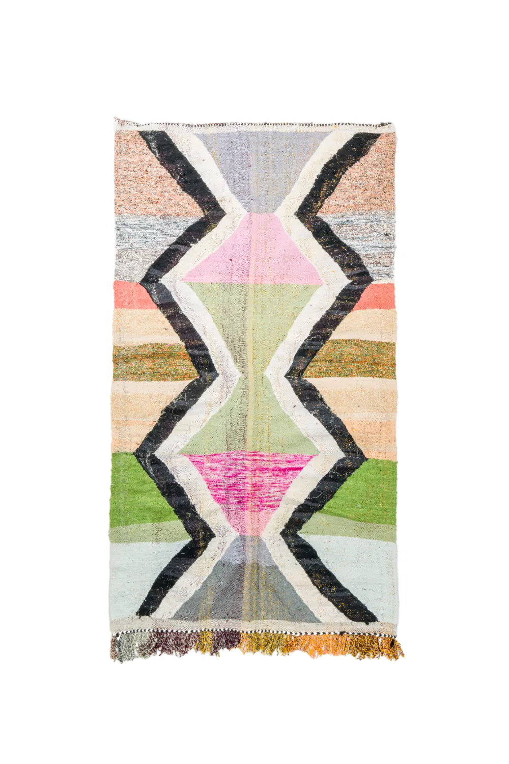 Alfombra Marroquí Bereber Boucherouite 145 x 255 cm