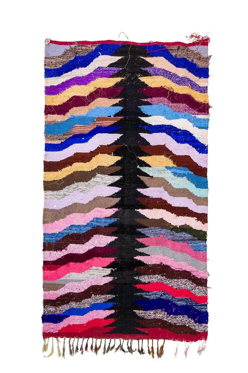 Alfombra Marroquí Bereber Boucherouite 145 x 275 cm