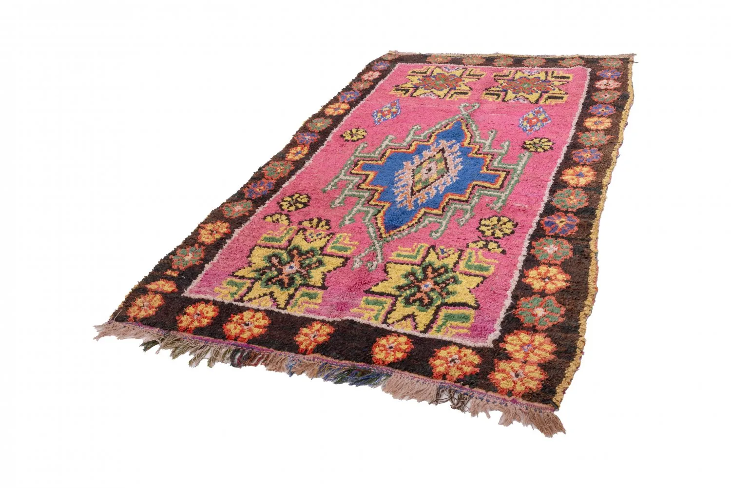 Alfombra Marroquí Bereber Boucherouite 270 x 140 cm