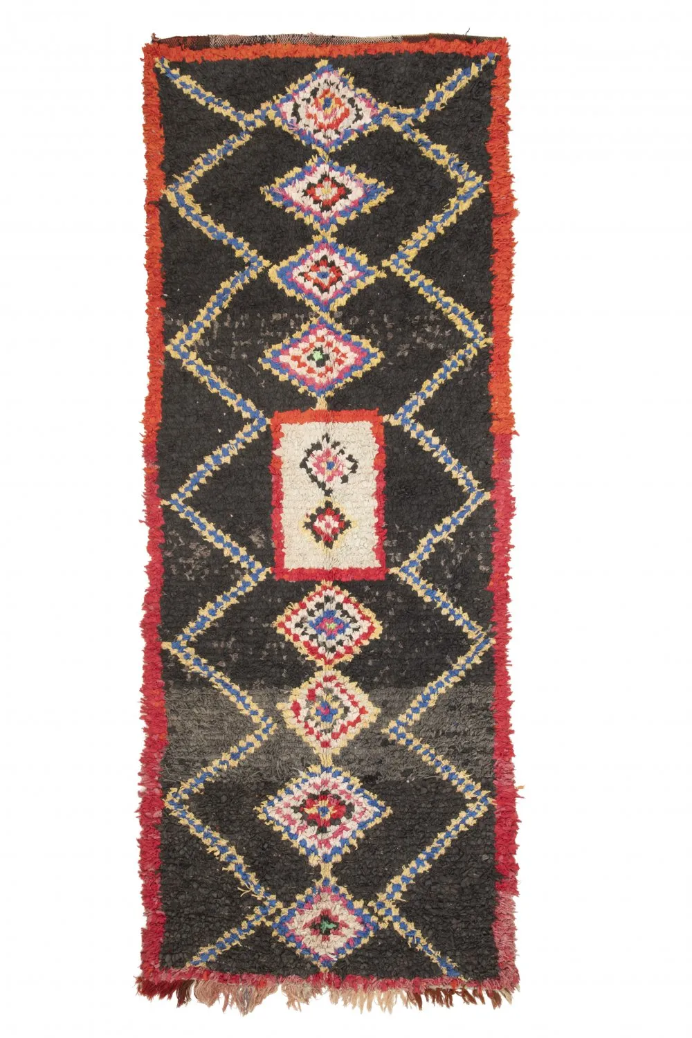 Alfombra Marroquí Bereber Boucherouite 335 x 125 cm
