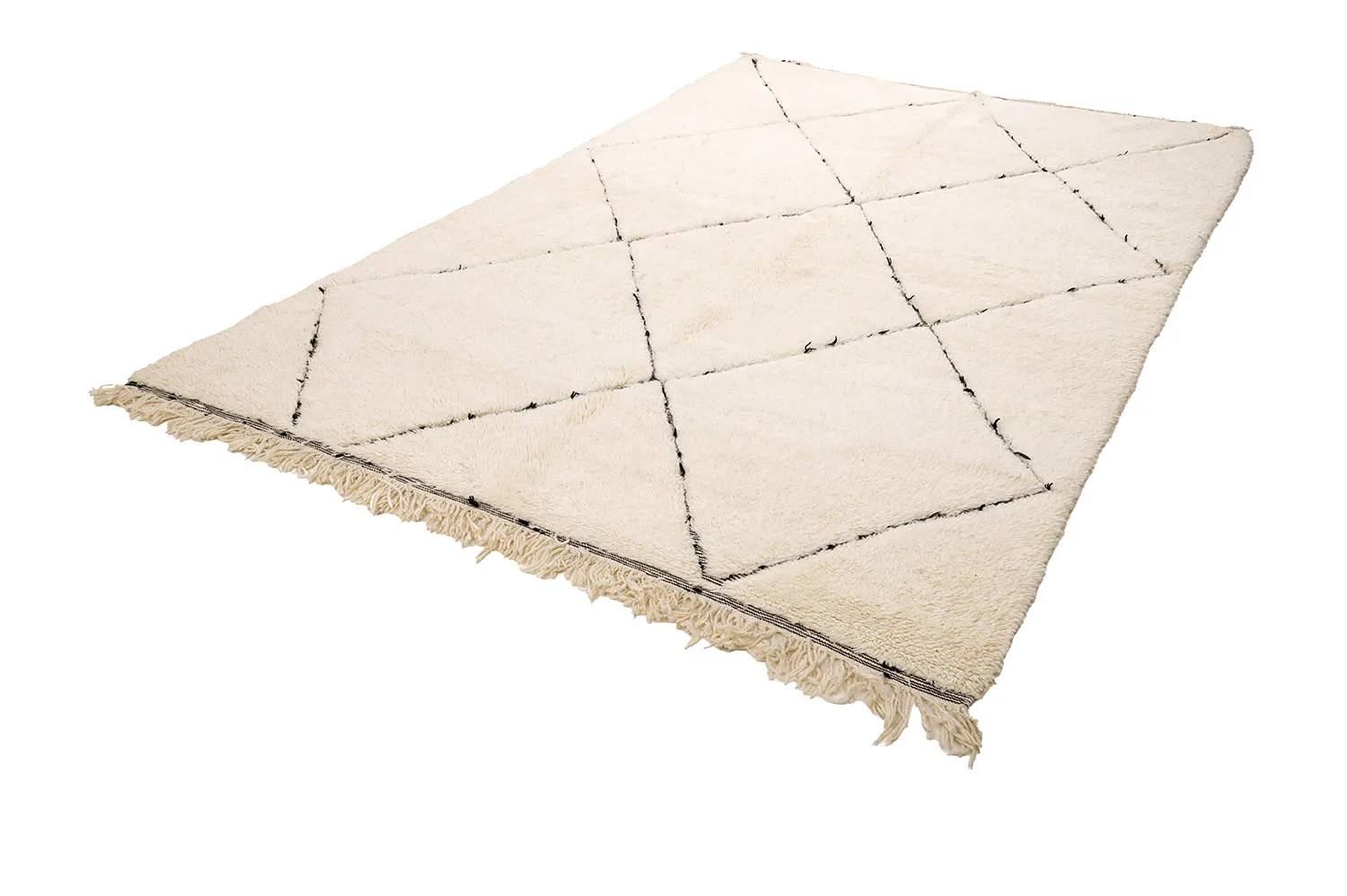 Alfombra Kilim Marroquí Bereber Beni Ourain 195 x 305 cm