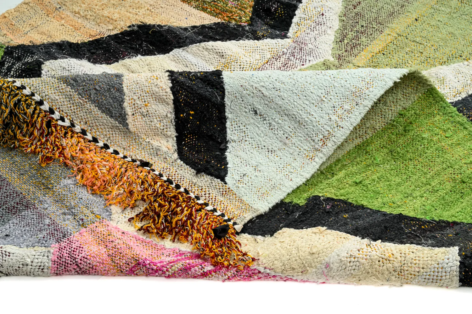 Alfombra Marroquí Bereber Boucherouite 145 x 255 cm