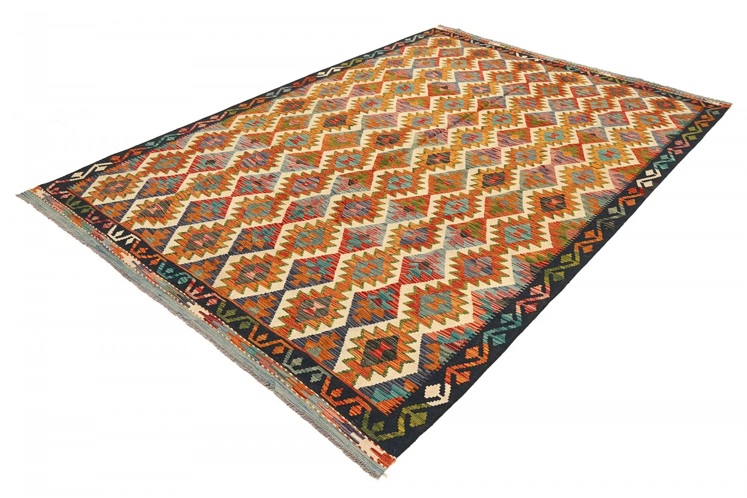 Alfombra kilim oriental 291 x 196 cm