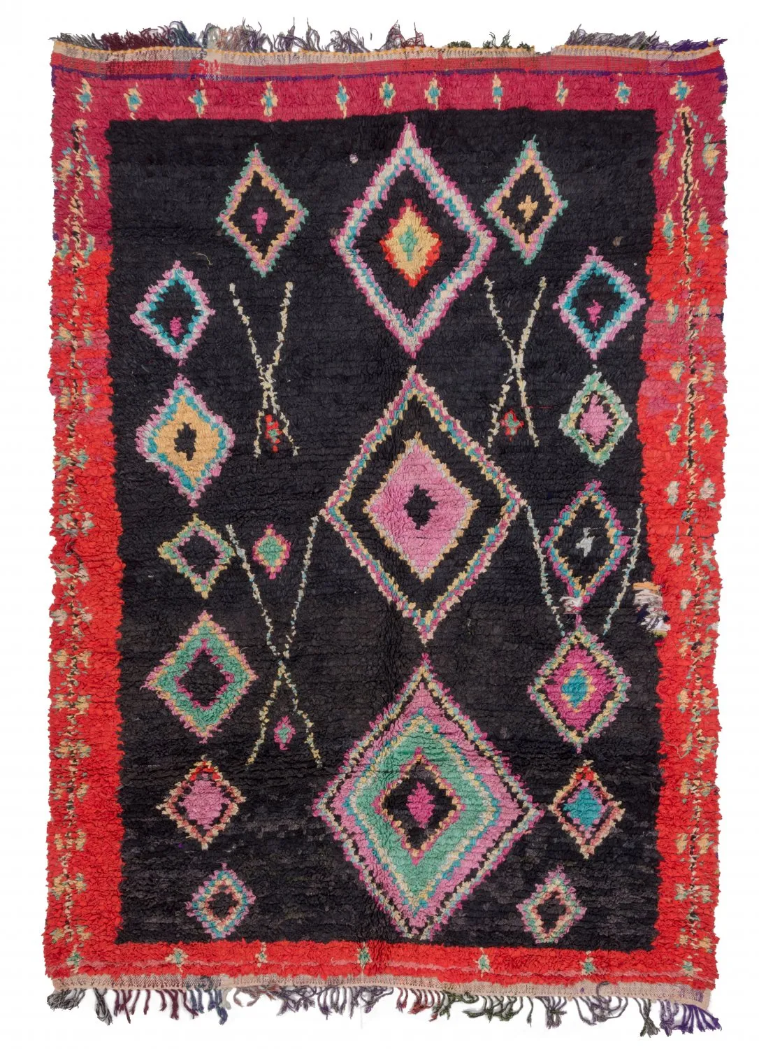 Alfombra Marroquí Bereber Boucherouite 250 x 175 cm
