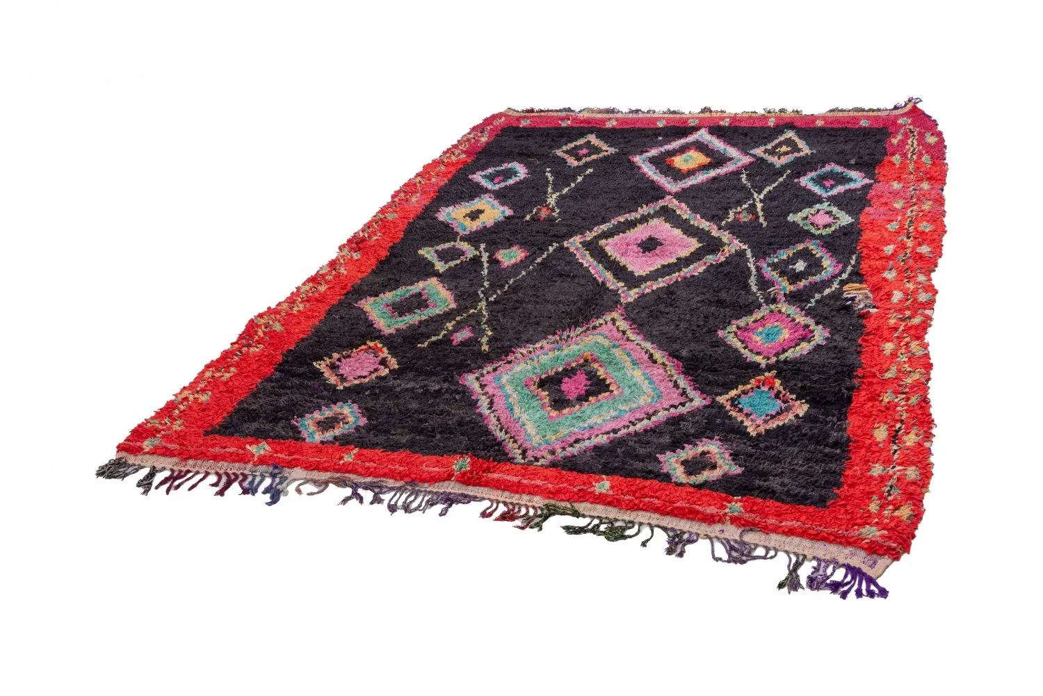 Alfombra Marroquí Bereber Boucherouite 250 x 175 cm
