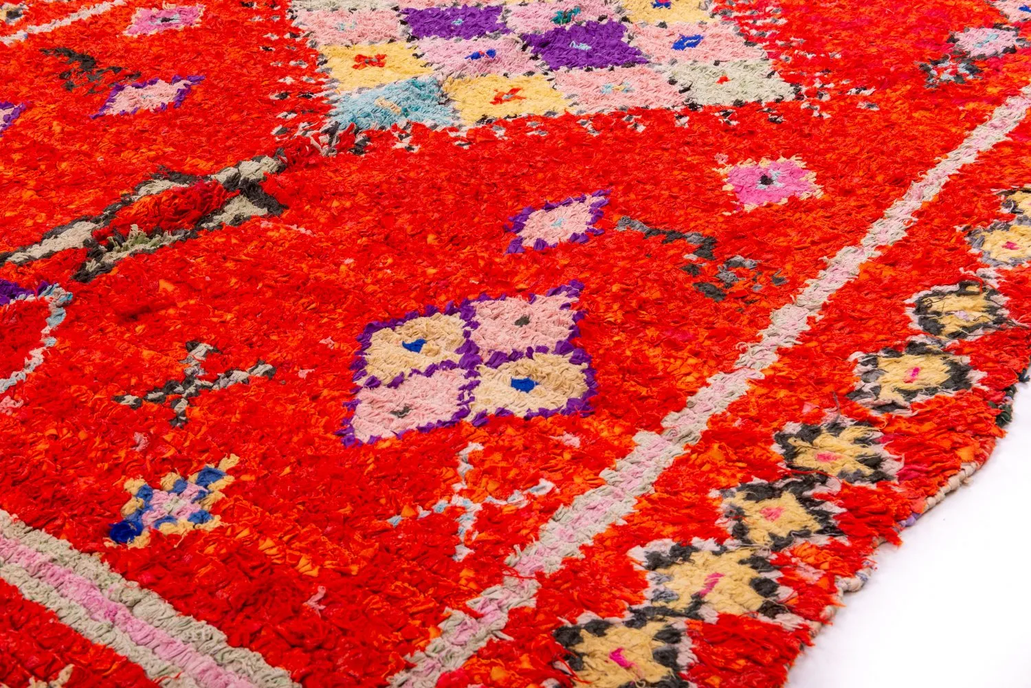 Alfombra Marroquí Bereber Boucherouite 340 x 155 cm