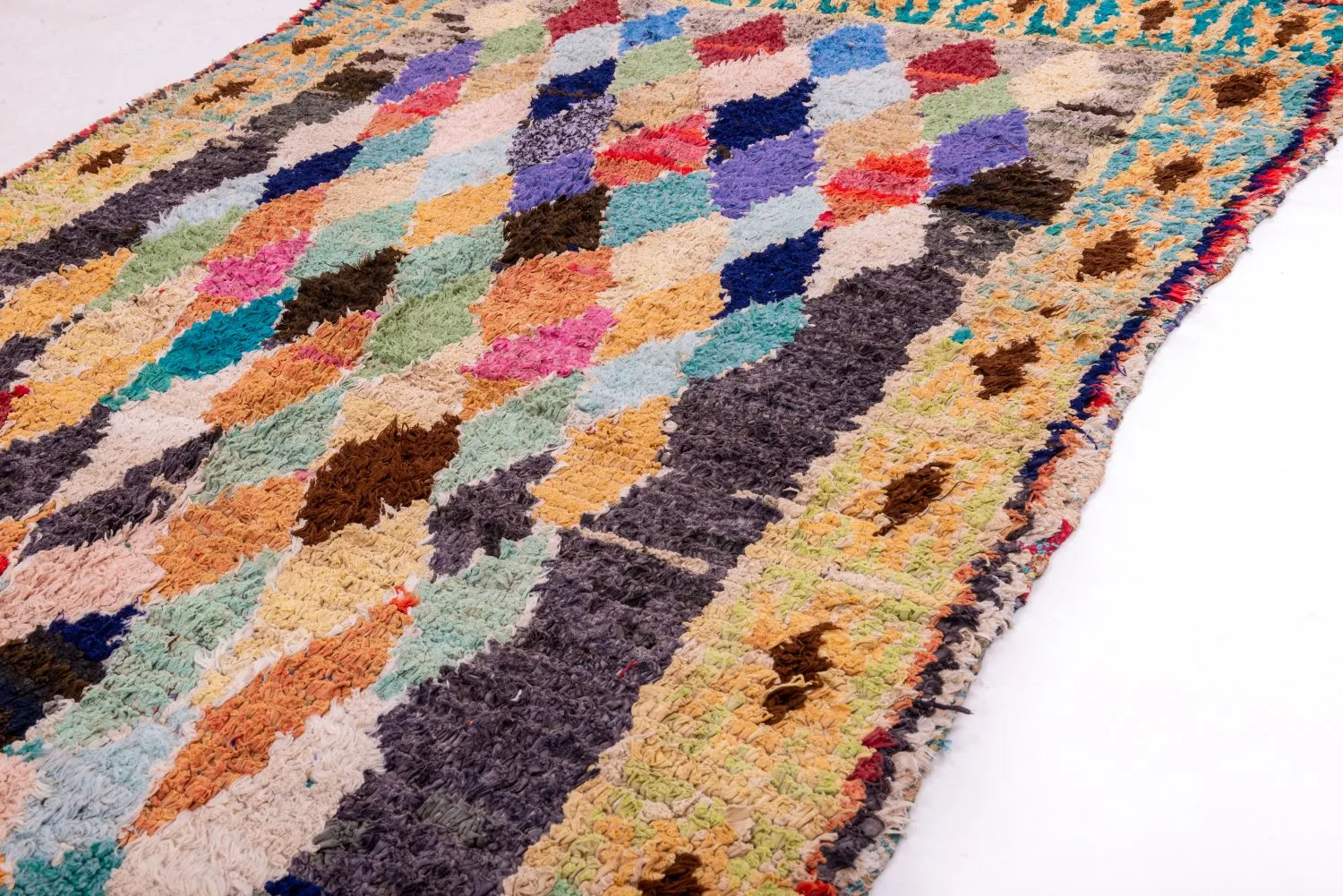 Alfombra Marroquí Bereber Boucherouite 255 x 115 cm