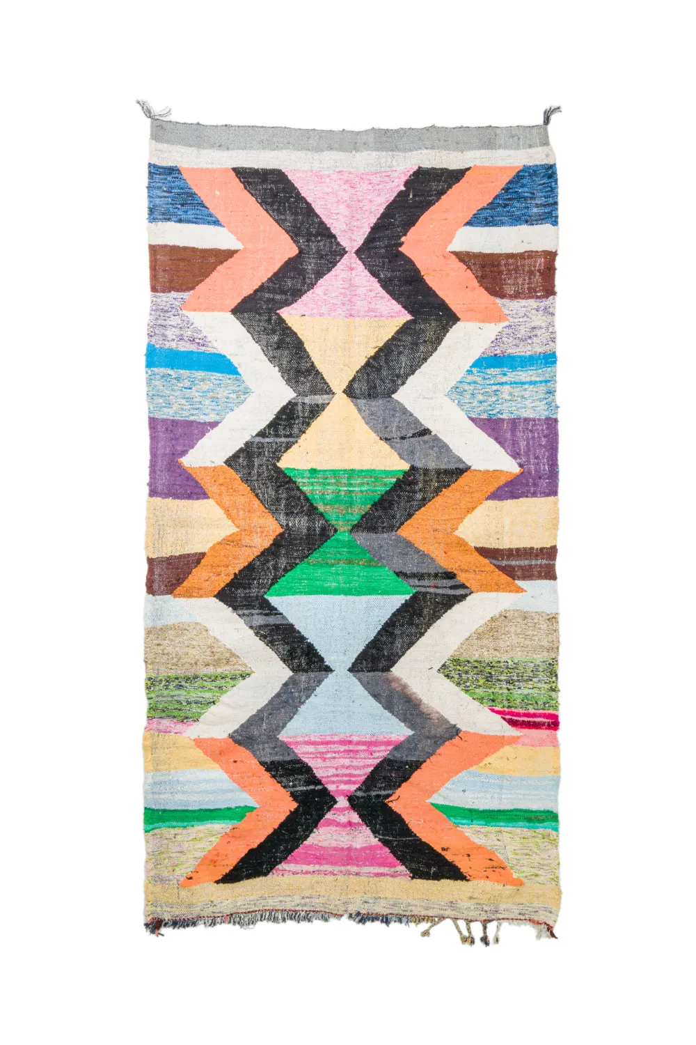 Alfombra Marroquí Bereber Boucherouite 155 x 295 cm