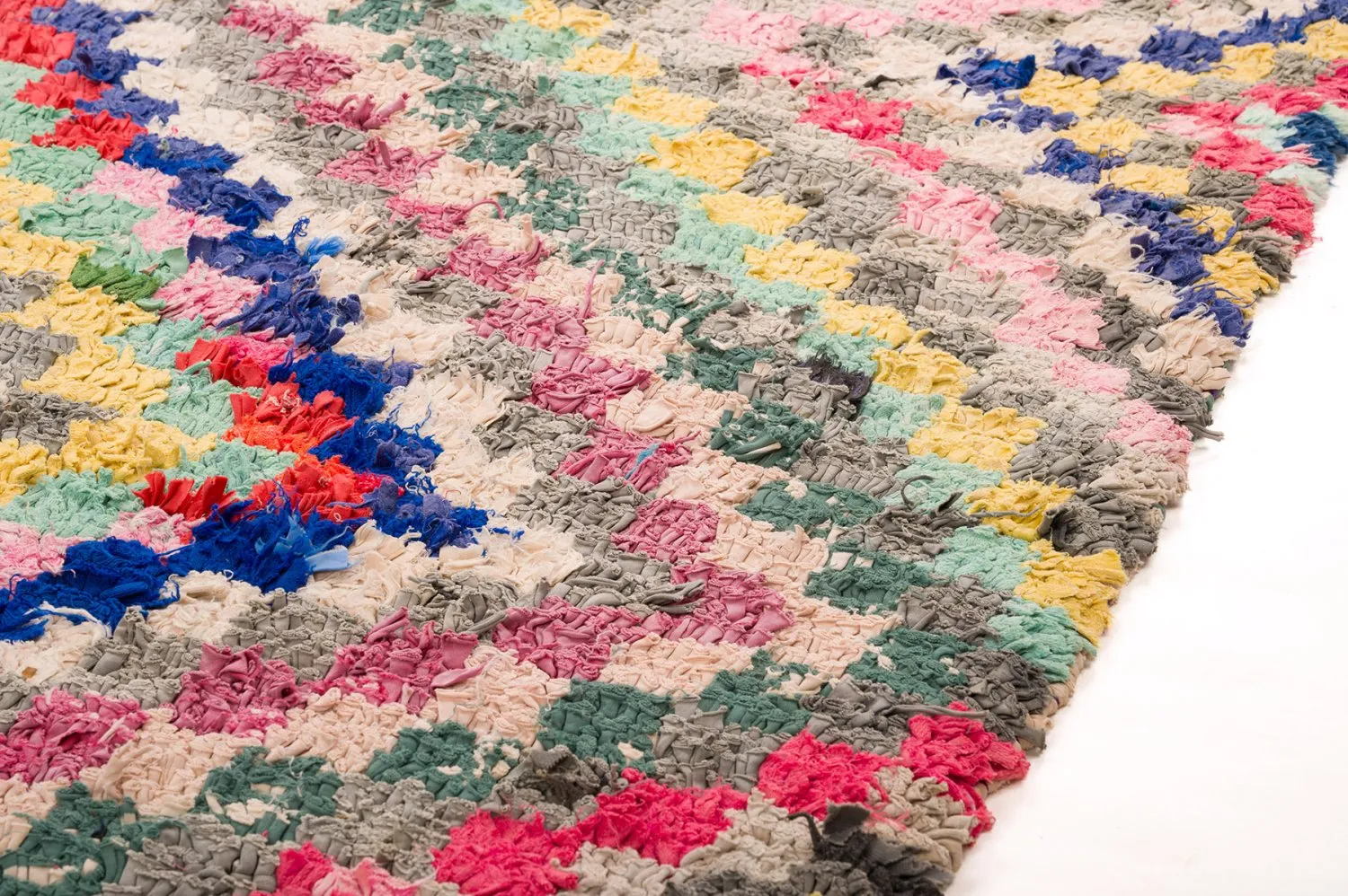 Alfombra Marroquí Bereber Boucherouite 145 x 365 cm
