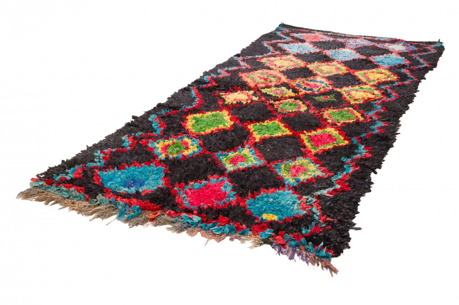Alfombra Marroquí Bereber Boucherouite 120 x 285 cm