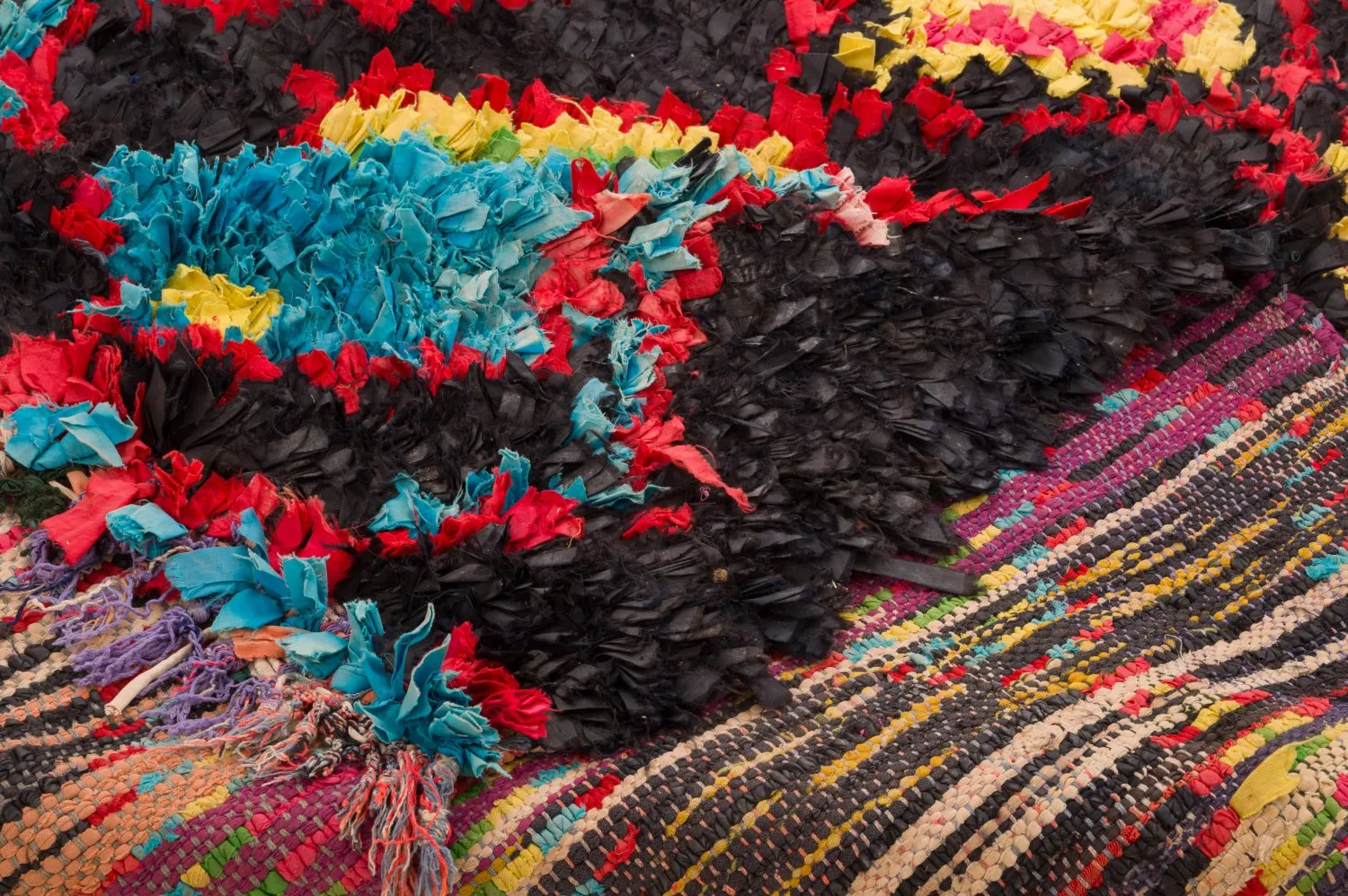 Alfombra Marroquí Bereber Boucherouite 120 x 285 cm