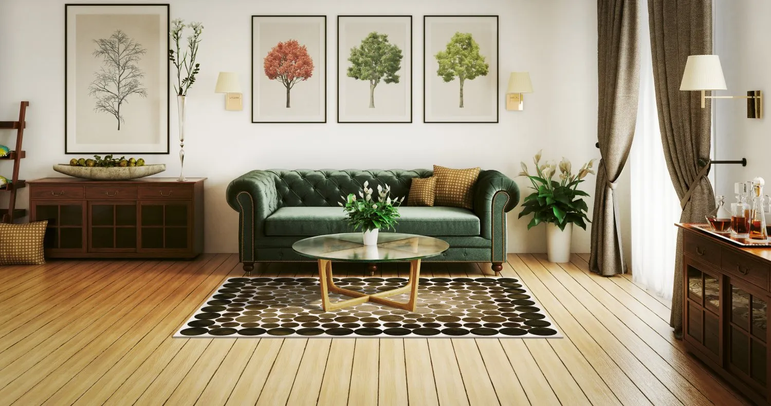 Alfombra Wilton - Marineo (marrón/verde)