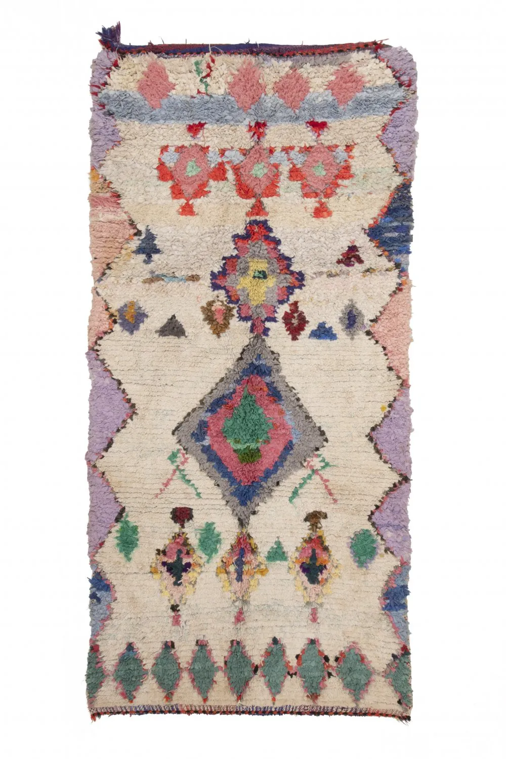 Alfombra Marroquí Bereber Boucherouite 240 x 110 cm
