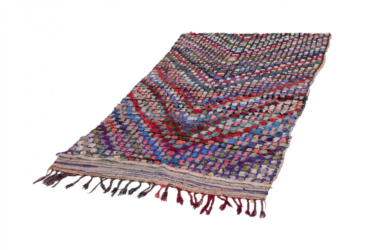 Alfombra Marroquí Bereber Boucherouite 230 x 125 cm