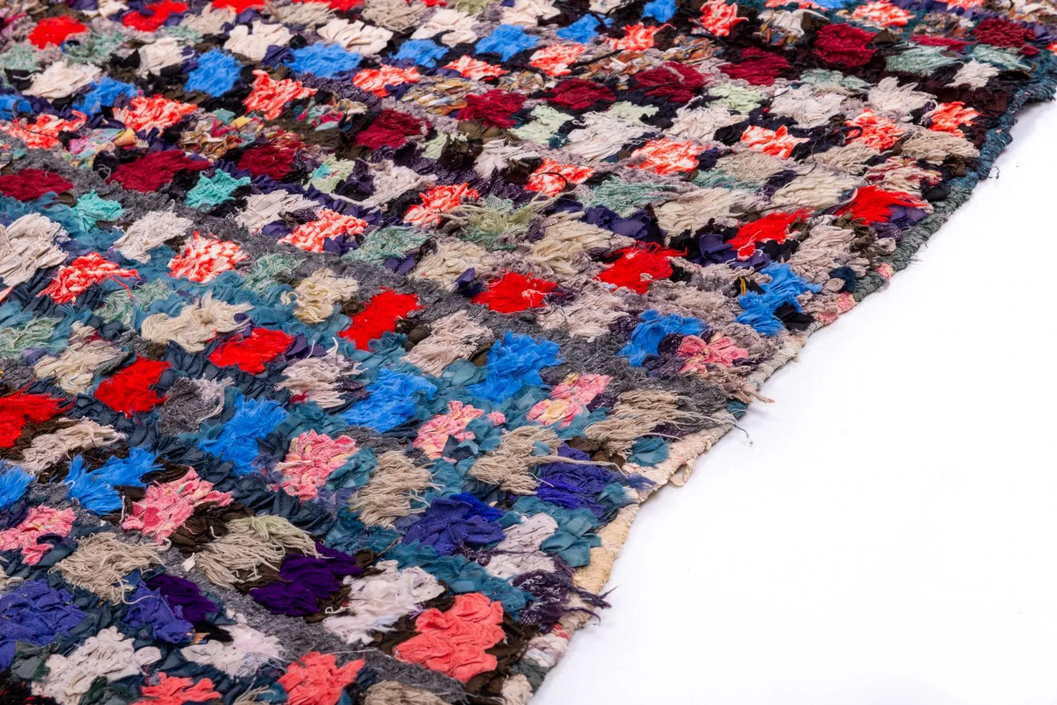 Alfombra Marroquí Bereber Boucherouite 230 x 125 cm