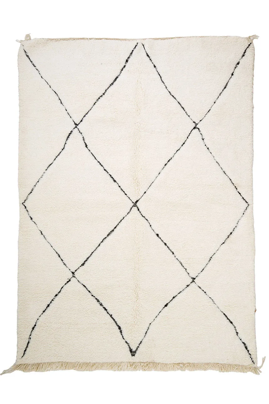 Alfombra Kilim Marroquí Bereber Beni Ourain 205 x 290 cm