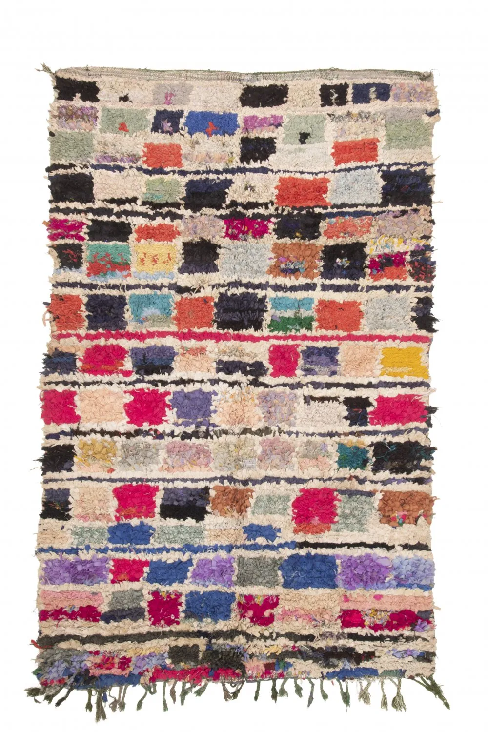 Alfombra Marroquí Bereber Boucherouite 230 x 135 cm