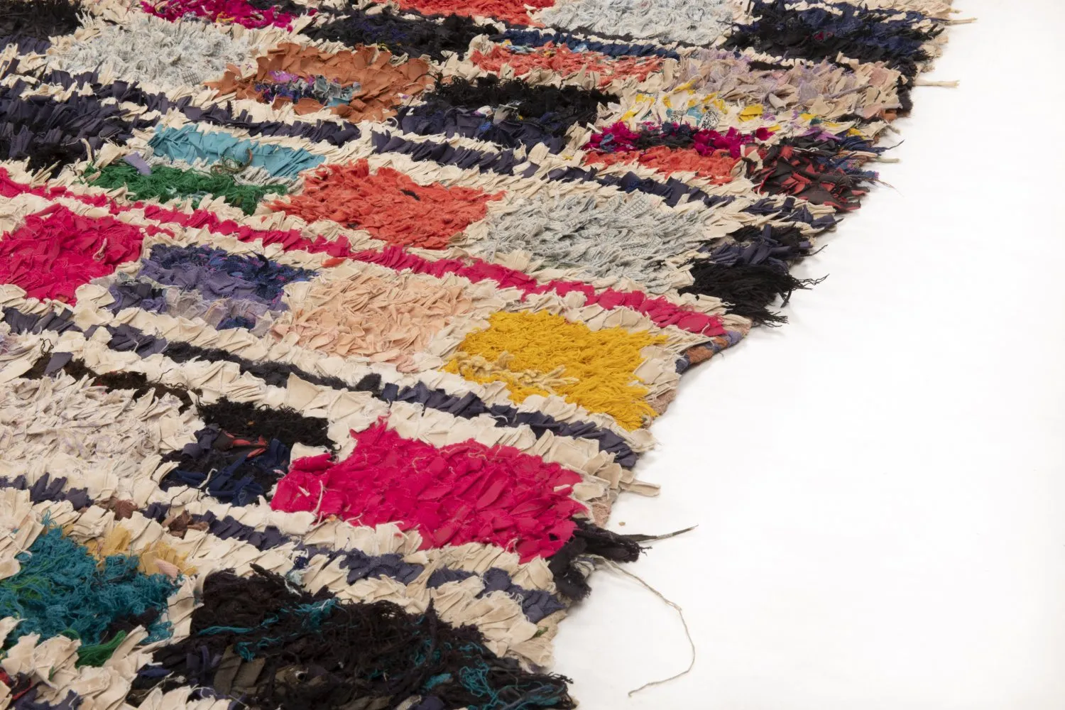 Alfombra Marroquí Bereber Boucherouite 230 x 135 cm