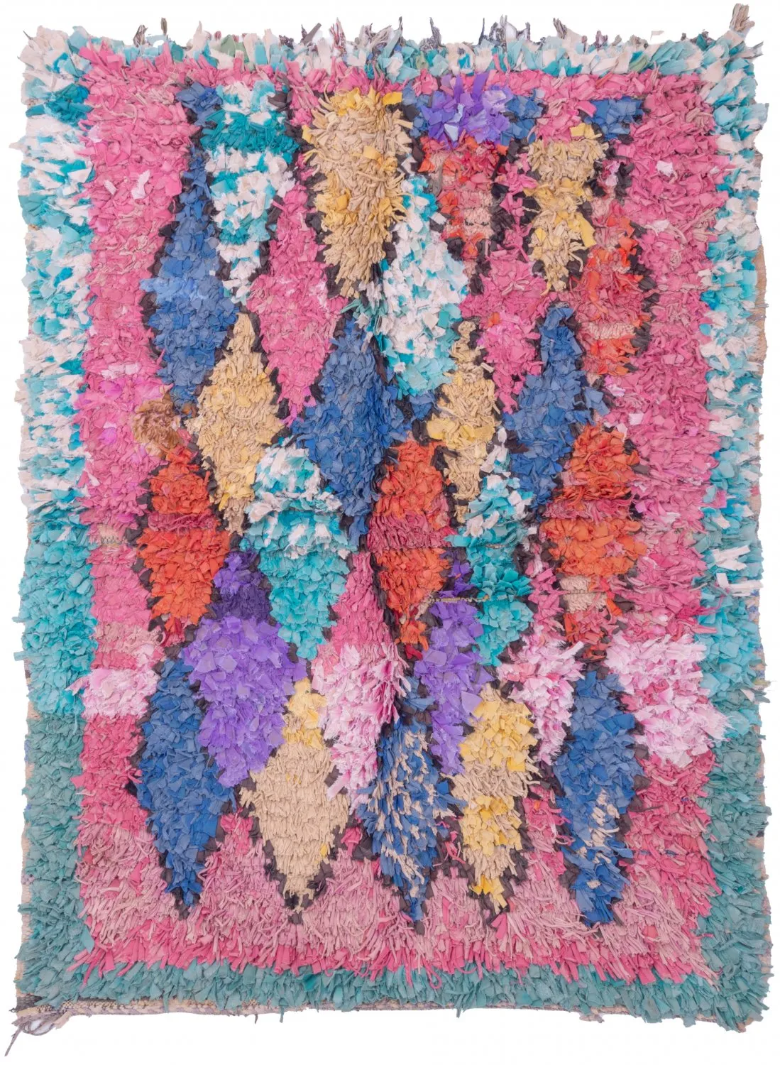 Alfombra Marroquí Bereber Boucherouite 175 x 135 cm