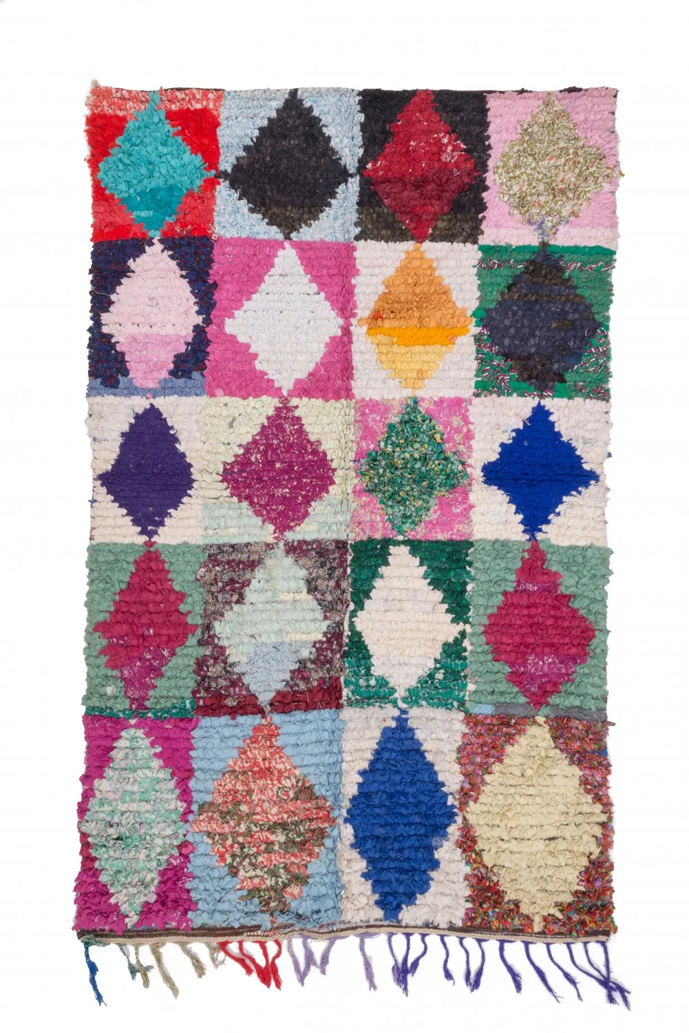 Alfombra Marroquí Bereber Boucherouite 265 x 155 cm