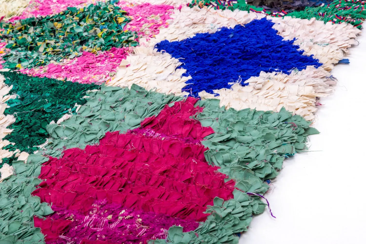 Alfombra Marroquí Bereber Boucherouite 265 x 155 cm