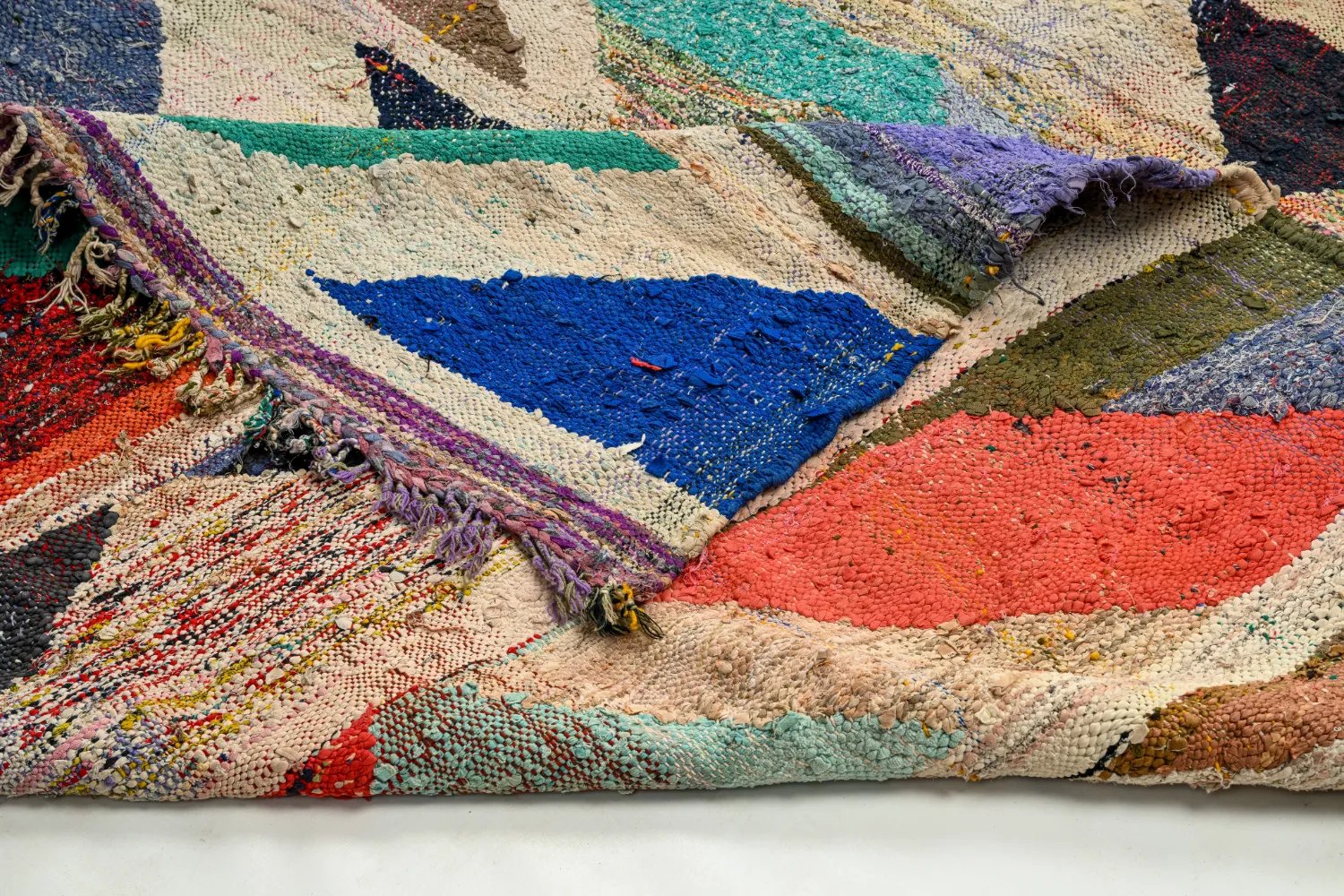 Alfombra Marroquí Bereber Boucherouite 165 x 350 cm